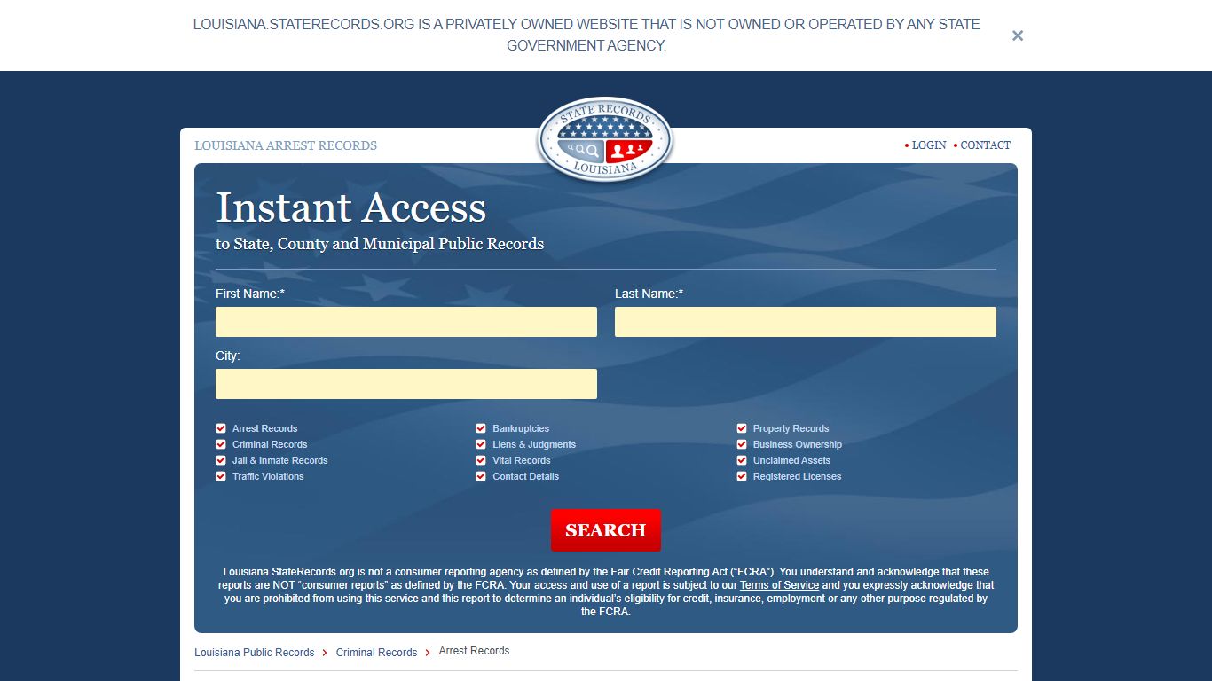 Louisiana Arrest Records Online | StateRecords.org